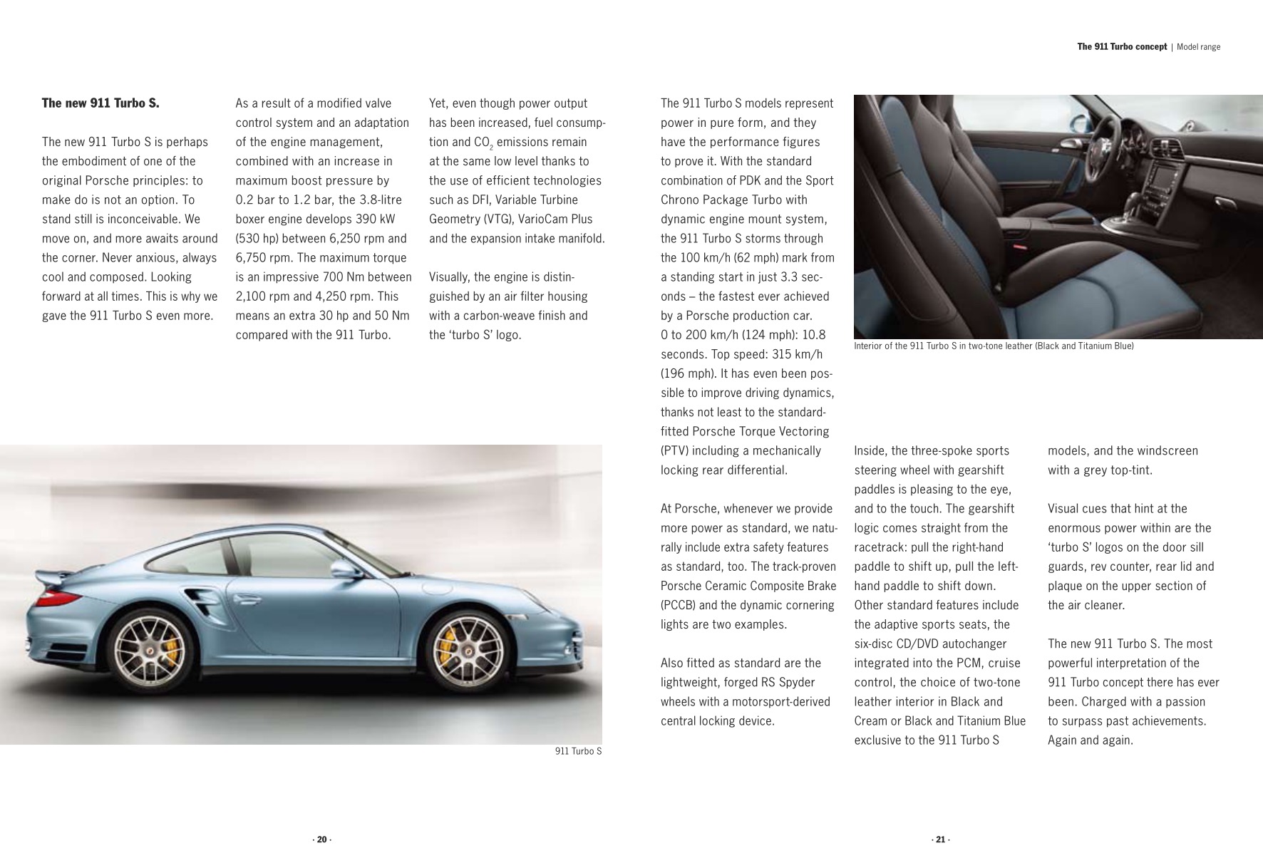 2010 Porsche 911 Turbo Brochure Page 20